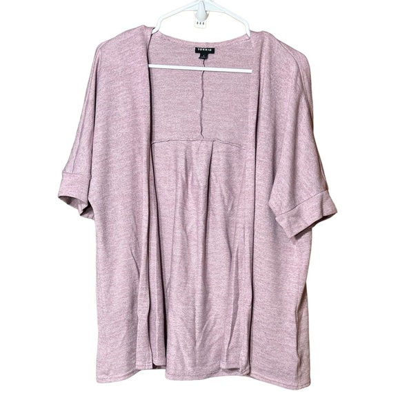 |Torrid| Open Front Dolman Sleeve Dusty Rose Cardigan - Picture 4 of 8